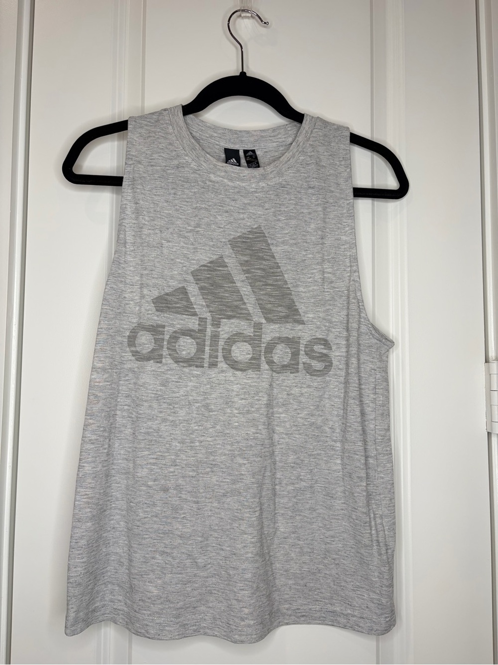 Adidas Gray Workout Set Sleeveless Tank Top + Running Shorts Athleisure XS